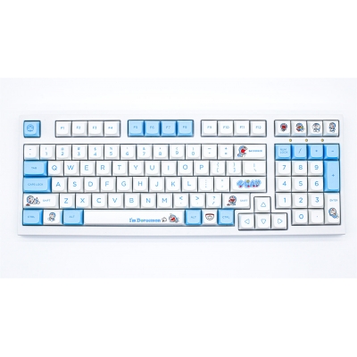 Doraemon 104+21 XDA profile Keycap PBT Dye-subbed Cherry MX Keycaps Set Mechanical Gaming Keyboard